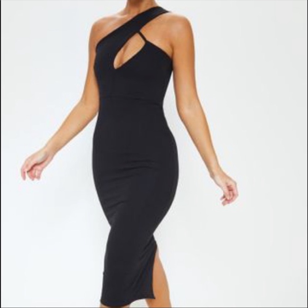 Black one shoulder dress